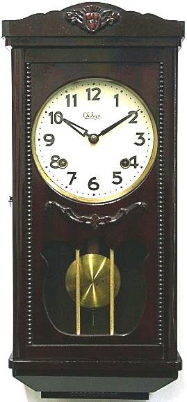 □柱時計修理（Chikyu）地球印 ゼンマイ式８日巻き振り子時計 