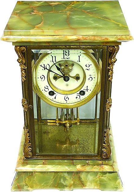 【大正ロマン・昭和レトロ】ゼンマイ式　置時計　Ansonia Clock